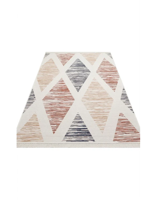 Arya Ar 38 Multy  %100 Geri Dönüşümlü Pamuktan Çift Taraflı Yıkanabilir Modern Dekoratif Kilim