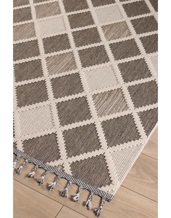 Astra 19787A Bej Bukle Tekniğiyle Üretilmiş Modern Makine Halısı