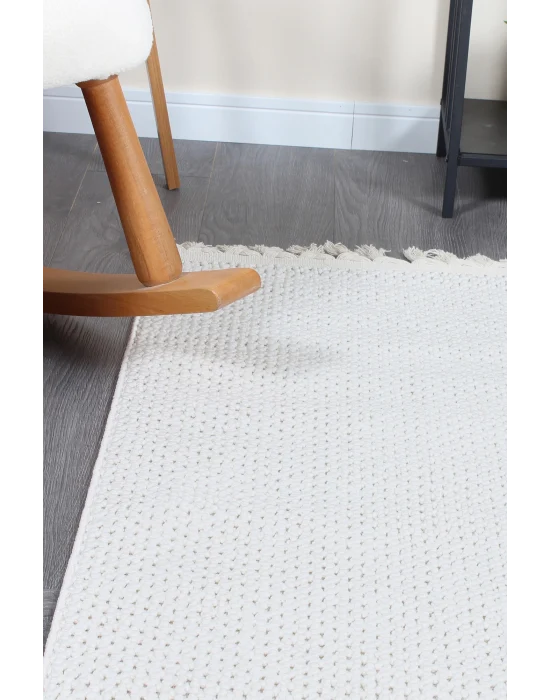 Boho BH-5 Krem Bukle Dokuma Modern Makine Halısı