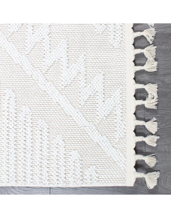 Boho BH-6 Krem Bukle Dokuma Modern Makine Halısı