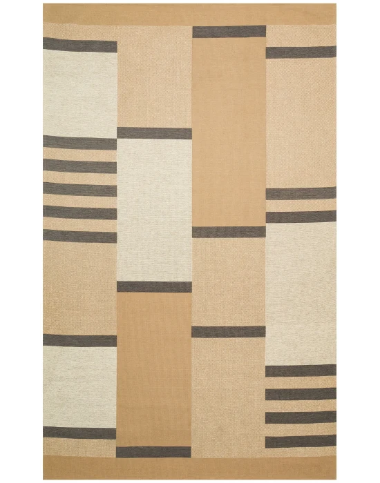Brooklyn Brk 14 Natural Grey Hasır Görünümlü Kaymaz Renkli Dokuma Modern Kilim
