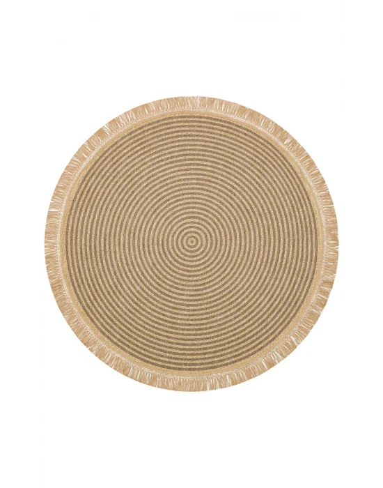 Brooklyn Brk 07 Grey Hasır Görünümlü Kaymaz Renkli Dokuma Modern Kilim