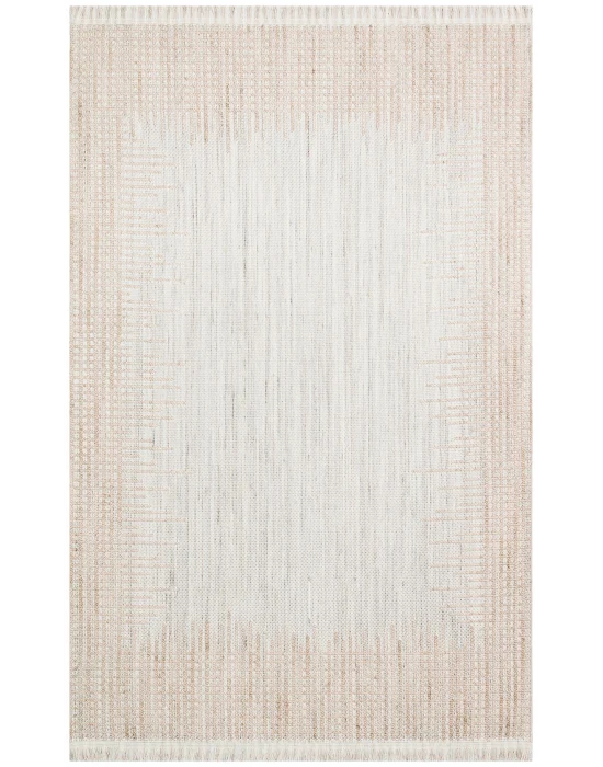 Cozy CZY 01 Grey Beige Hav Toz Vermez Modern Örgü Dokuma Makine Halısı