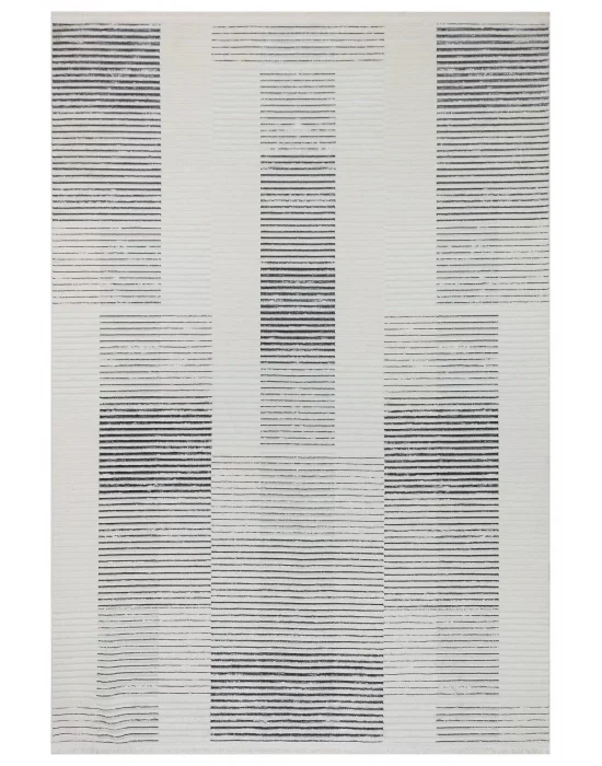 Diva 5010 Gri Dekoratif Modern Kaymaz Tabanlı Makine Halısı