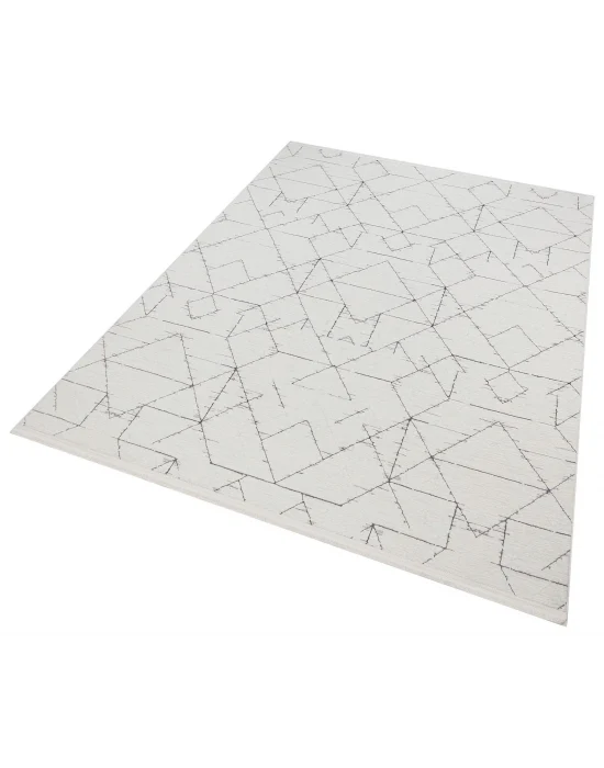 Diva 5013 Gri Dekoratif Modern Kaymaz Tabanlı Makine Halısı
