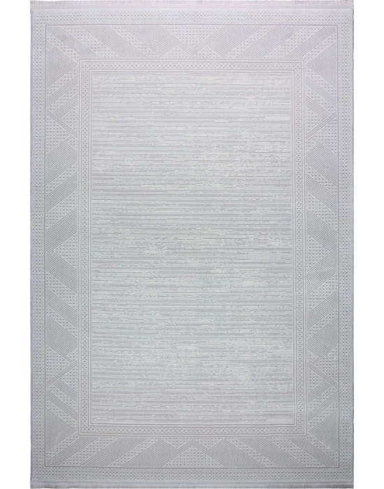 Elit 29158B Beyaz Akrilik Makine Halısı