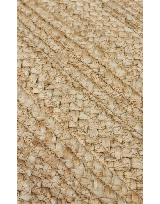 FLATWEAVE KILIM 0796 El Dokuma Naturel Jüt Hasır Halı