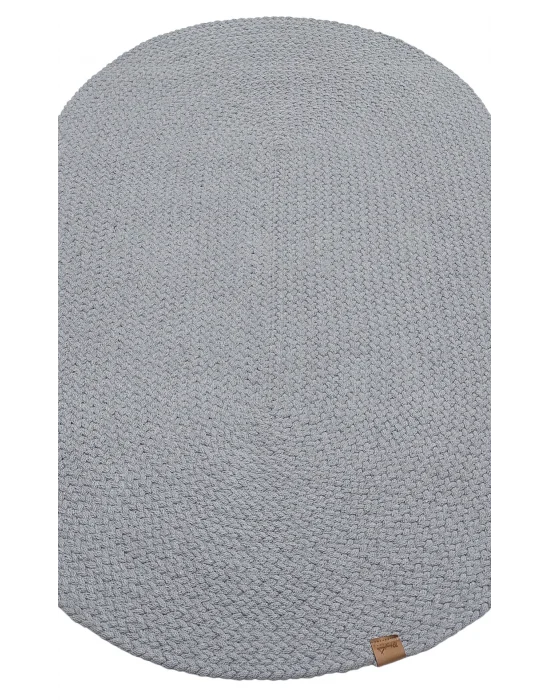 Flatweave Ptn 18 Grey Ct  Renkli Jüt Görünümlü Hasır Örgü Halı