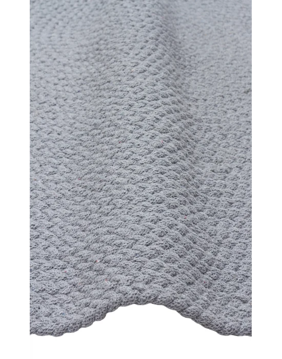 Flatweave Ptn 18 Grey Ct Q Renkli Jüt Görünümlü Hasır Örgü Halı