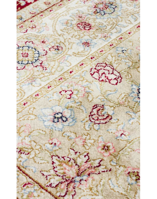 Isfahan Scd 01 Cream Red Klasik Desenli Yüksek Kalite Sık Dokuma Seccade