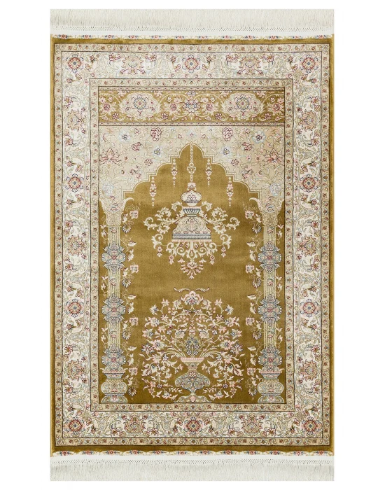 Isfahan Scd 01 Gold Klasik Desenli Yüksek Kalite Sık Dokuma Seccade