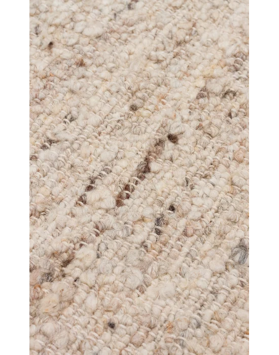 Lhasa Lhs 01 Grey  Cream  Yün ve Jüt ile Üretilen Örme El Dokuma Halı