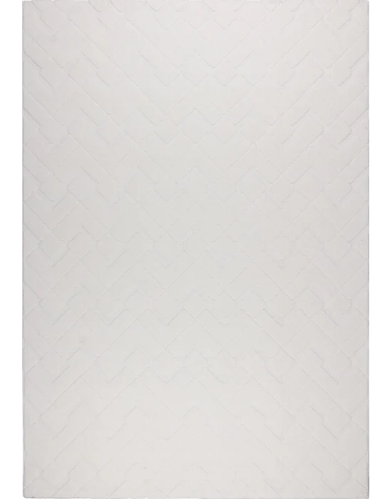 Malibu 9182A Beyaz Modern Makine Halısı ✄