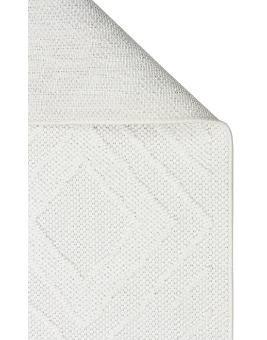 Motto MOT 05 White Yumuşak Tuşeli Örgü Dokuma Modern Makine Halısı