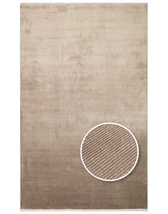 Napoli NAP 01 Vizon Grey Sade Desenli Modern Sık Dokuma Makine Halısı