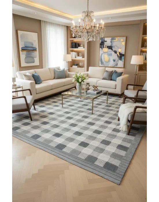 Narbe NB01 Bukle Modern Desenli Makine Halısı
