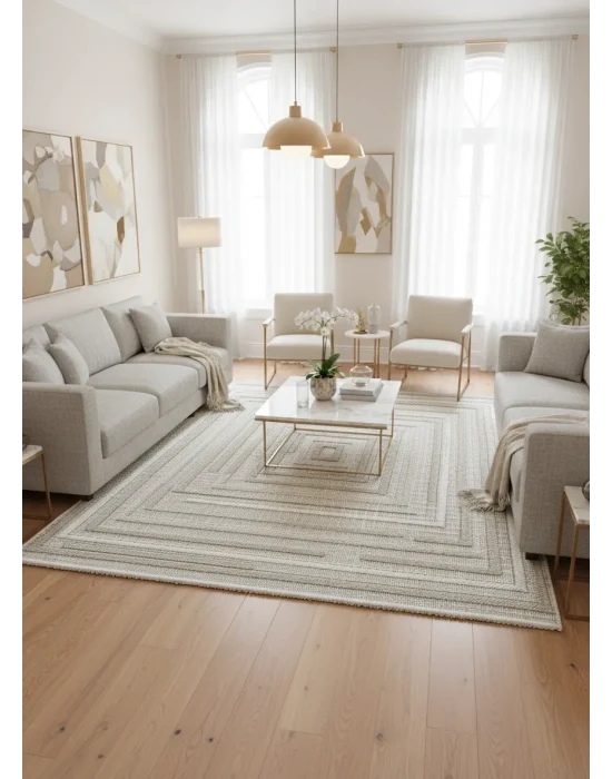 Narbe NB02 Bukle Modern Desenli Makine Halısı