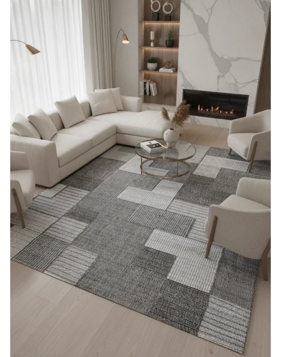 Narbe NB04 Bukle Modern Desenli Makine Halısı