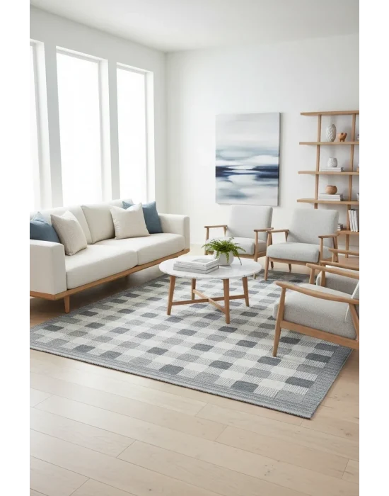 Narbe NB11 Bukle Modern Desenli Makine Halısı
