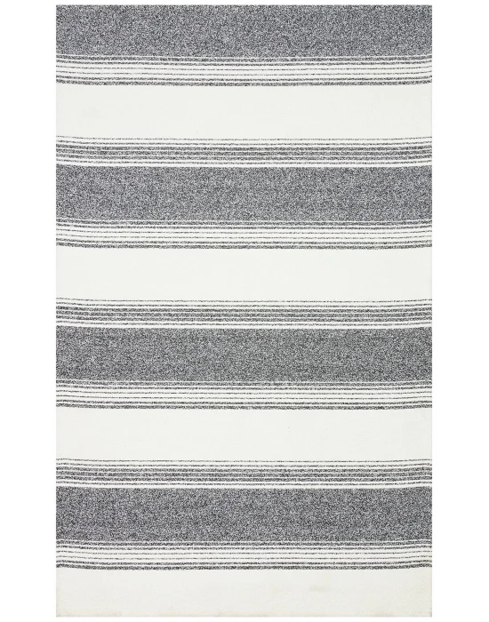 Nevada NVD 02 White Black Moroccon Tuşeli Hav Toz Vermez Kaymaz Tabanlı İnce Dokuma Modern Halı