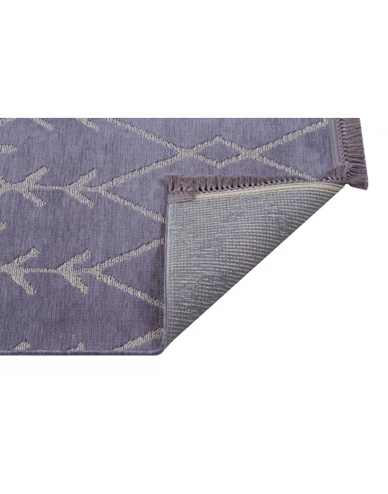 Otantik 3003 Gri Dekoratif Modern Kaymaz Tabanlı Makinede Yıkanabilir Halı Kilim