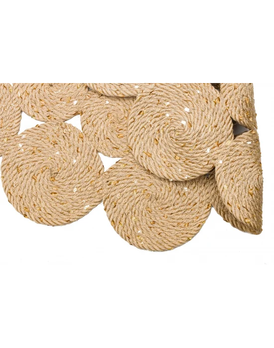 Patna PTN 07 Natural Jüt Hasır Görünümlü Hav Toz Vermez Dekoratif Örgü Halı