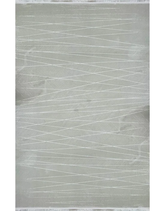 Runner RUN-4 Krem Bej Modern Dekoratif Makine Halısı