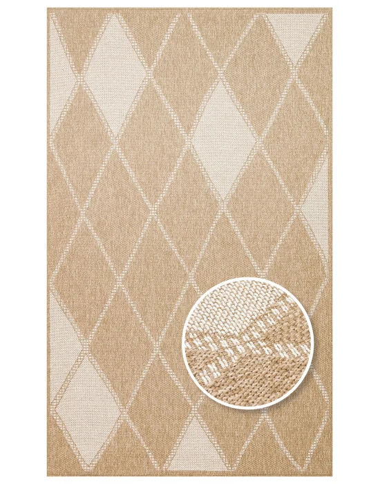 Salda SLD 04 NATURAL WHITE Güneş Işığı ve Suya Dayanıklı Jüt Görünümlü Sisal Halı