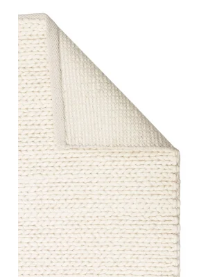 Jade Basketweave Cream Naturel Kazak Örgü Desenli El Dokuma Örgü Halı