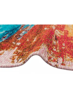 SMART HALI 0471 Kolay Kullanımlı Çok Renkli Modern İnce Dokuma Halı