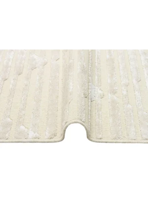 ZENITH HALI 0065 Yüksek Alçak Dokulu Naturel Yün ve Viskon Modern Dokuma Halı