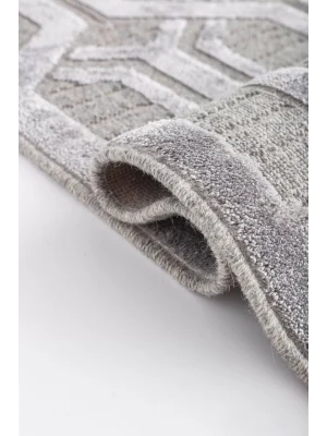 ZENITH HALI 0053 Yüksek Alçak Dokulu Naturel Yün ve Viskon Modern Dokuma Halı