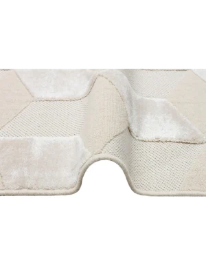 ZENITH HALI 0096 Yüksek Alçak Dokulu Naturel Yün ve Viskon Modern Dokuma Halı