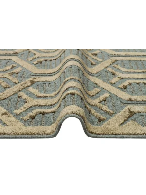 ZENITH DYED HALI 0139 Yüksek Alçak Dokulu Naturel Yün ve Viskon Modern Dokuma Halı