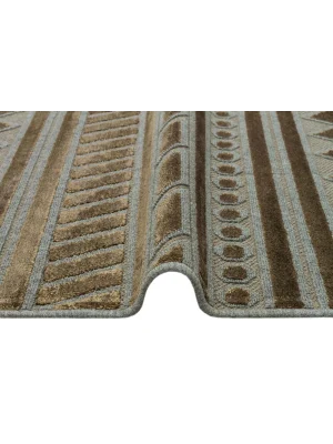 ZENITH DYED HALI 0124 Yüksek Alçak Dokulu Naturel Yün ve Viskon Modern Dokuma Halı