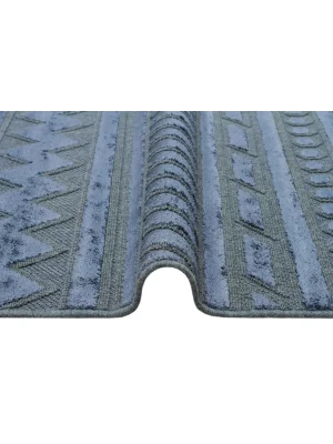 ZENITH DYED HALI 0108 Yüksek Alçak Dokulu Naturel Yün ve Viskon Modern Dokuma Halı