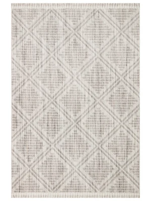 Cozy CZY 03 Grey Silver Hav Toz Vermez Modern Örgü Dokuma Makine Halısı