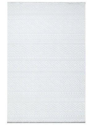 Fors 601 Beyaz Makinede Yıkanabilen Kaymaz Tabanlı İnce Makine Halısı