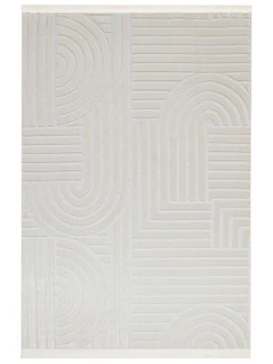 Fors 603 Bej Makinede Yıkanabilen Kaymaz Tabanlı İnce Makine Halısı