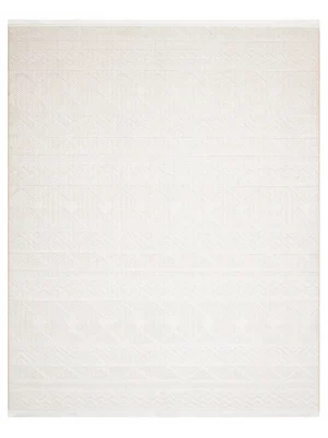 İnci 501 Krem Makinede Yıkanabilen Kaymaz Tabanlı İskandinav Desenli Makine Halısı