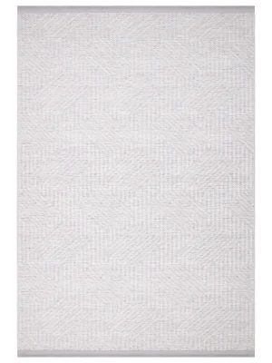 İnci 504 Gri Makinede Yıkanabilen Kaymaz Tabanlı İskandinav Desenli Makine Halısı