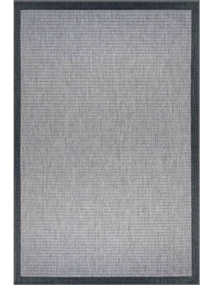 Loris L106 Siyah Dekoratif Leke Tutmaz Yıkanailir Sisal Halı Kilim