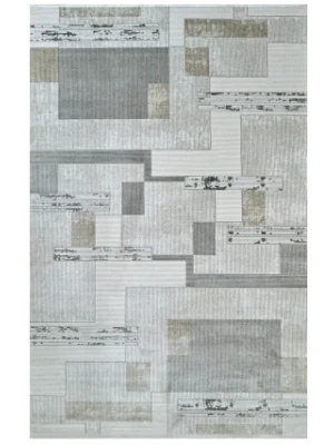 Grande 4694 Antrasit Akrilik Hav Vermez Modern Desenli Makine Halısı