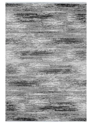 Plain 3011C Antrasit Akrilik Hav Vermez Modern Desenli Makine Halısı