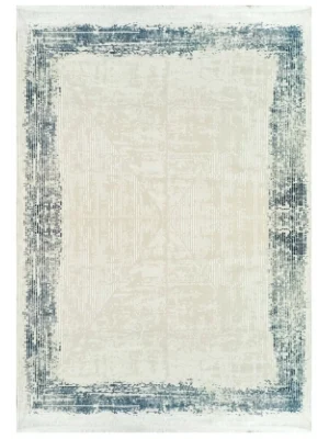 Plain 5096 Mavi Akrilik Hav Vermez Modern Desenli Makine Halısı