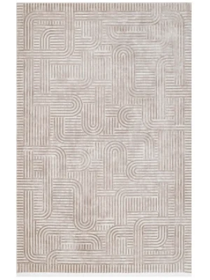 Plain 5336A Vizon Akrilik Hav Vermez Modern Desenli Makine Halısı