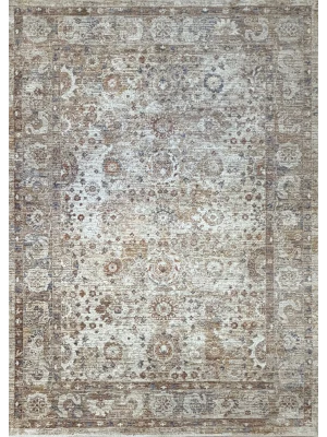 Stella 743 Krem Vizon Eskitme Desenli Makine Halısı