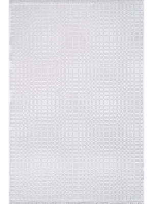 Sofia 02A Beyaz Yıkanabilir Dekoratif Makine Halısı