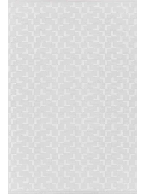 Sofia 01A Beyaz Yıkanabilir Dekoratif Makine Halısı