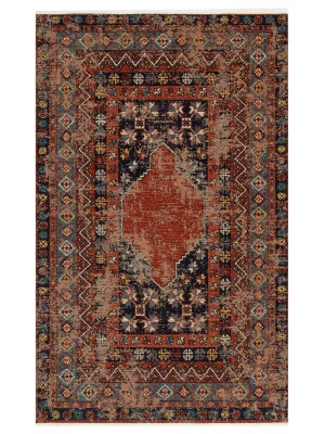 Anadolu 04 Multy Antik Desenli Yıkanabilir Kaymaz Tabanlı Etnik Kilim